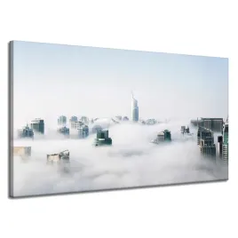 obraz-na-plotnie-architektura-drapacz-chmur-120x70-usa-niebo-mgla-wiezowce