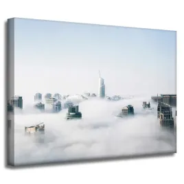 obraz-na-plotnie-architektura-drapacz-chmur-40x30-usa-niebo-mgla-wiezowce
