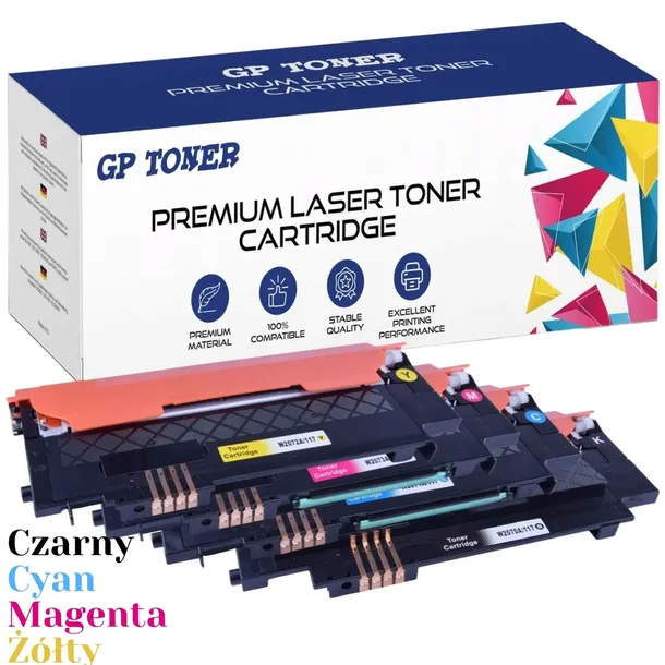 4x TONER do HP 117A W2070A 150a 150nw 179 fwg fnw 178 nwg MFP 170 CMYK