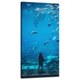 obraz-na-plotnie-ludzie-akwarium-40x80-cm