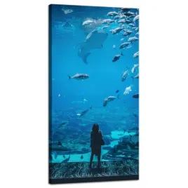 obraz-na-plotnie-ludzie-akwarium-40x80-cm