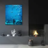obraz-na-plotnie-ludzie-akwarium-40x80-cm-format-pionowy