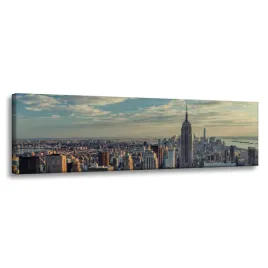 obraz-na-plotnie-architektura-zachod-slonca-manhattan-150x50-cm