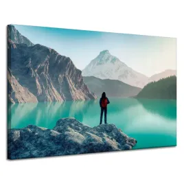 obraz-na-plotnie-wspinaczka-gorska-jezioro-natura-krajobraz-120x80-cm