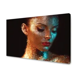 obraz-na-plotnie-zamyslona-kobieta-krople-wody-120x70-cm-idealny-na-prezent