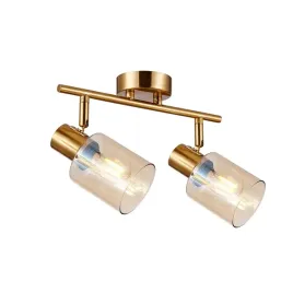 lampa-sufitowa-mosiezna-szklane-bursztynowe-klosze-2-reflektory-italux
