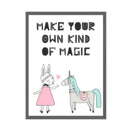 plakat-dzieciecy-make-your-own-kind-of-magic-24x30-cm-ramka-kamienna-szar