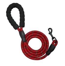 smycz-dla-psa-linka-treningowa-odblaskowa-wytrzymala-czerwony-150cm-x-12cm