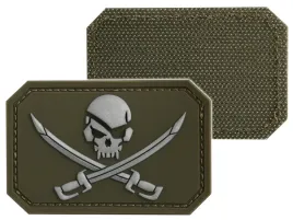 emblemat-3d-naszywka-rzep-pvc-czaszka-mil-tec-pirate-skull-olive