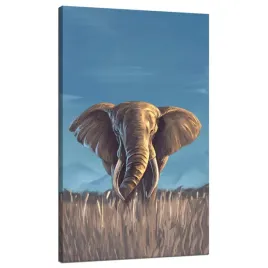 obraz-na-plotnie-olejny-styl-szary-wielki-slon-70x120-cm-idealny-na-prezent