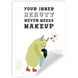 plakat-dzieciece-your-inner-beauty-never-needs-makeup-21x297-cm