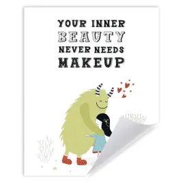 plakat-dzieciece-your-inner-beauty-never-needs-makeup-24x30-cm