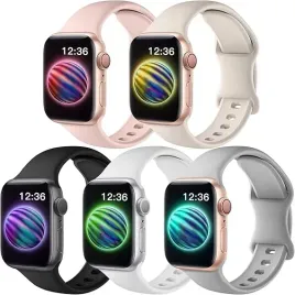 5x-pasek-do-zegarka-apple-watch-1-2-3-4-5-6-7-8-9-se-38-40-41mm-mix-silikon