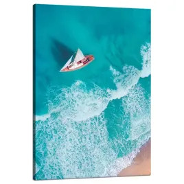obraz-na-plotnie-zaglowka-fale-piasek-brzeg-80x120-cm-idealny-na-prezent