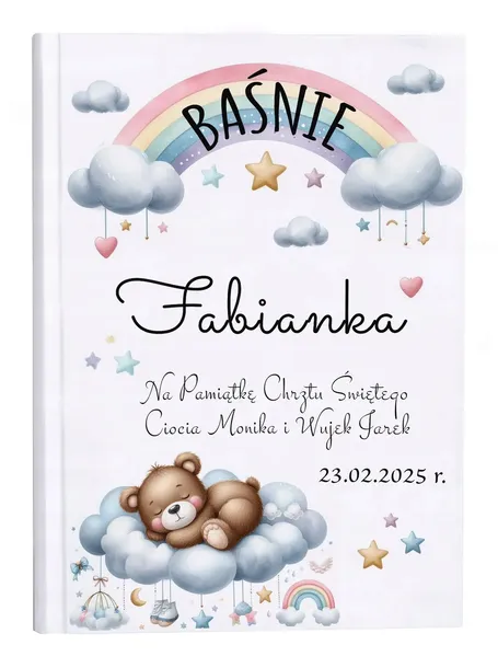 Bajki dla dzieci prezent na Roczek chrzest urodziny imię dziecka Baśnie