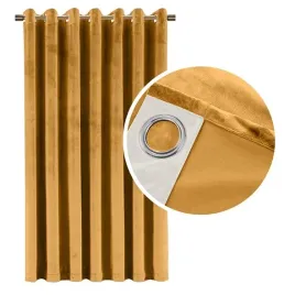 zaslona-welur-zaciemniajaca-90percent-gruba-na-kolkach-przelotkach-zolta-140x250