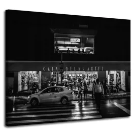 obraz-na-plotnie-architektura-taxi-street-100x80-miasto-ulica-ludzie-auto
