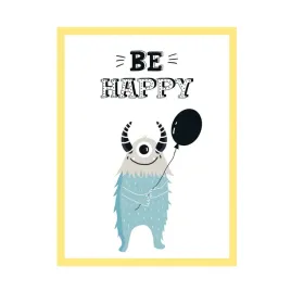 plakat-dzieciece-be-happy-24x30-cm-ramka-zolta
