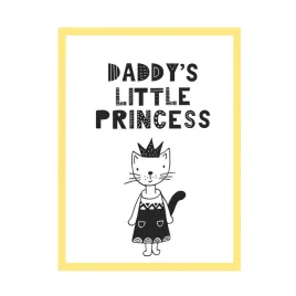 plakat-dzieciece-little-princess-24x30-rama-zolta