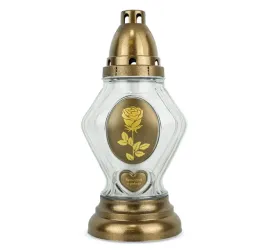 znicz-szklany-z-roza-26-cm-zloty-dp733-znicz-szklany-z-wkladem-wymiennym