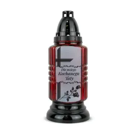 znicz-kochanemu-tacie-28-cm-czerwony-dp737-znicz-z-dedykacja-z-wkladem