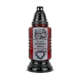 znicz-kochanej-mamie-28-cm-czerwony-dp737-z-wkladem-dzien-mamy-matki