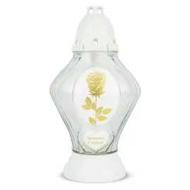 znicz-z-roza-32-cm-bialy-dp732-spoczywaj-znicz-z-wkladem-wymiennym