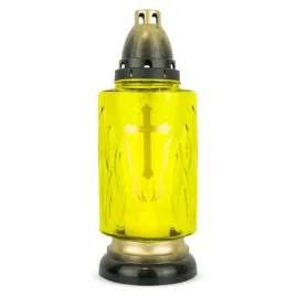 znicz-szklany-30-cm-zolty-dp735-znicz-zdobiony-krzyzem-z-wkladem-wymiennym