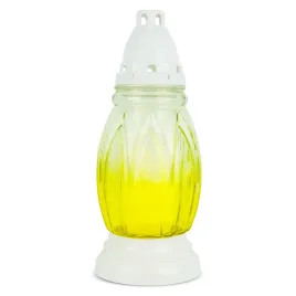 znicz-wiosenny-28-cm-zolty-dp724-znicz-szklany-malowany-z-wkladem-wymiennym