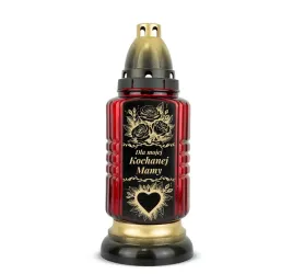 znicz-kochanej-mamie-28-cm-czerwony-dp737-z-wkladem-dzien-mamy-matki