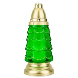 znicz-choinka-25-cm-zielony-dp547m-z-wkladem-wymiennym
