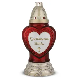 znicz-kochanemu-bratu-26-cm-czerwony-dp319-znicz-z-wkladem-wymiennym