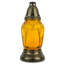 znicz-szklany-26-cm-brazowy-dp716-z-wkladem