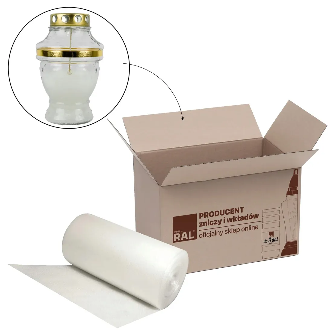 znicz-zalewany-18-cm-bialy-dp26sl-szklany-znicz-zalewany-z-kapturkiem