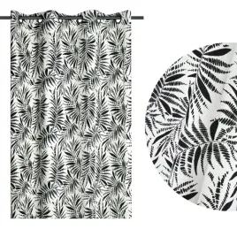 zaslona-gotowa-ziana-140x260-czarne-tropikalne-liscie-etno-boho-glamour