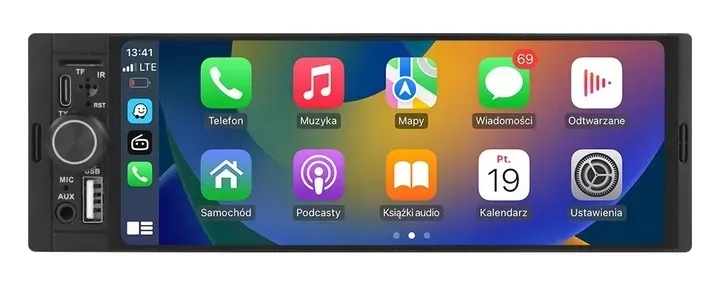 radio-nawigacja-1din-carplay-android-auto-mapy-aux-bluetooth-stan-opakowania-oryginalne