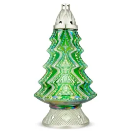 znicz-szklany-choinka-40-cm-zielony-dp660-srebrny-zdobiony-z-wkladem