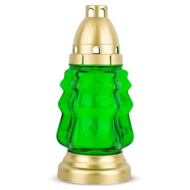 znicz-choinka-mini-20-cm-zielony-z-wkladem-wymiennym