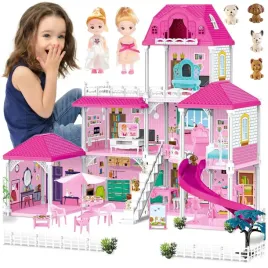 domek-dla-lalek-luksusowa-villa-rozkladany-mebelki-figurki-pieski-3-pietra