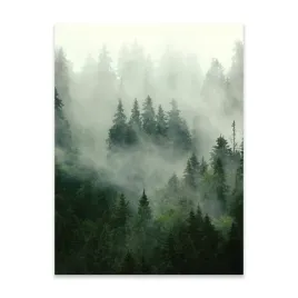 plakat-na-sciane-las-we-mgle-natura-do-sypialni-salonu-bez-ramy-100x70