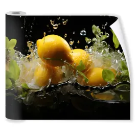 fototapeta-do-kuchni-zmywalna-cytryny-woda-czarna-tapeta-wodoodporna-250x60