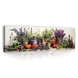 obraz-do-kuchni-przyprawy-ziola-nowoczesny-na-plotnie-sciane-duzy-145x45