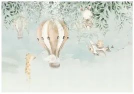 fototapeta-dla-dzieci-zwierzeta-balon-tapeta-do-pokoju-dzieciecego-416x254