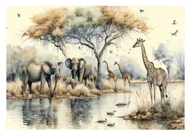 fototapeta-dla-dzieci-dzungla-safari-slon-tapeta-do-pokoju-dziecka-368x254