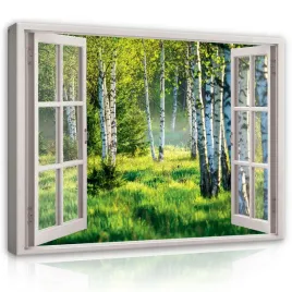 obraz-okno-3d-las-brzozowy-natura-krajobraz-na-plotnie-sciane-duzy-120x80