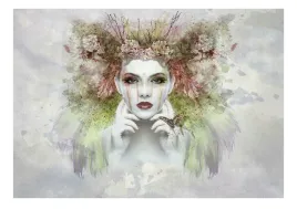 fototapeta-kwiaty-kobieta-beton-imitacja-254x184