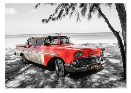 fototapeta-stare-auto-retro-plaza-morze-254x184