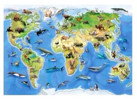 fototapeta-mapa-swiata-zwierzeta-dziecko-208x146