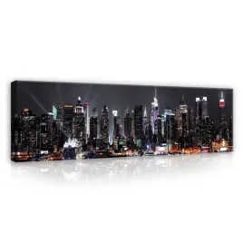 obraz-do-salonu-sypialni-miasto-noca-most-nowoczesny-na-sciane-duzy-145x45