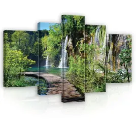 obraz-5-czesciowy-duzy-wodospad-natura-widok-na-plotnie-sciane-duzy-170x100